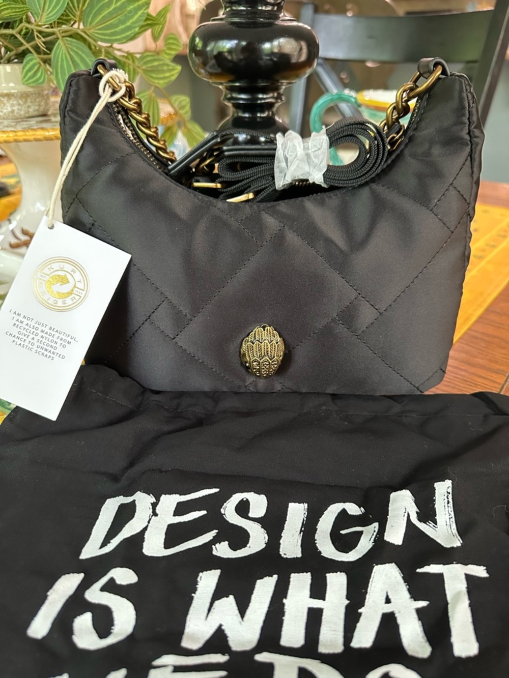 Kurt Geiger RECYCLED MULTI CROSS BODY w/ Pouch, Chain and Dust Bag NWT - Picture 12 of 12